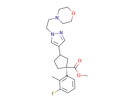 (S)-methyl 1-(3-fluoro-2-methylphenyl)-3-(1-(2-morpholinoethyl)-1H-pyrazol-4-yl)cyclopentanecarboxylate
