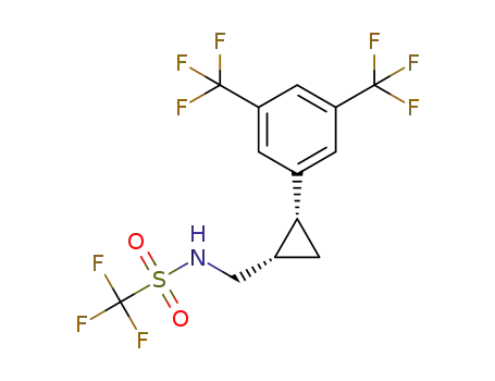 N-((2-(3,5-bis(trifluoromethyl)phenyl)cyclopropyl)methyl)-1,1,1-trifluoromethanesulfonamide