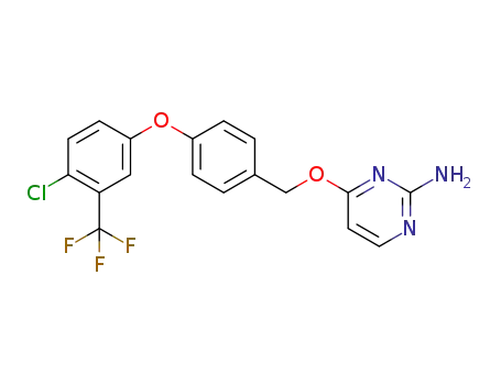 4-((4-(4-chloro-3-(trifluoromethyl)phenoxy)benzyl)oxy)pyrimidin-2-amine