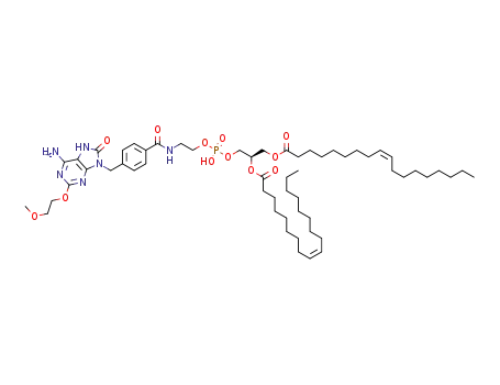 (2R)‑3‑(((2‑(4‑((6‑amino‑2‑(2‑methoxyethoxy)‑8‑oxo‑7,8‑dihydro‑9H-purin‑9‑yl)methyl)benzamido)ethoxy)(hydroxy)phosphoryl)oxy)propane‑1,2‑diyldioleate