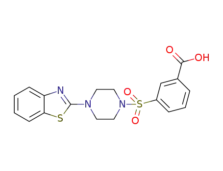 3-(4-benzothiazol-2-yl-piperazin-1-sulfonyl)benzoic acid