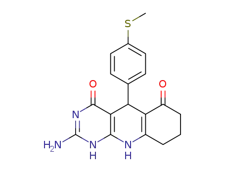 2-amino-8,9-dihydro-5-(4-(methylthio)phenyl)pyrimido[4,5-b]quinoline 4,6(1H,5H,7H,10H)-dione