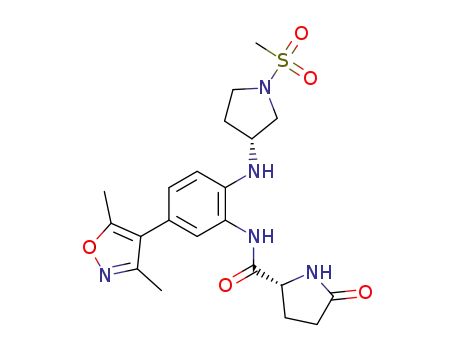 (R)-N-(5-(3,5-dimethylisoxazol-4-yl)-2-(((R)-1-(methylsulfonyl)pyrrolidin-3-yl)amino)phenyl)-5-oxopyrrolidine-2-carboxamide