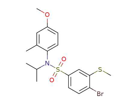 4-bromo-N-isopropyl-N-(4-methoxy-2-methylphenyl)-3-methylsulfanylbenzenesulfonamide
