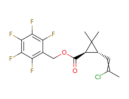 (1R)-trans-2,3,4,5,6-pentafluorobenzyl 2,2-dimethyl-3-(2-chloropropenyl)cyclopropanecarboxylate