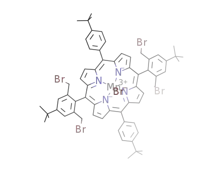 manganese(III)-bromido-5,15-bis[2',6'-bis(bromomethyl)-4'-t-butylphenyl]-10,20-bis(4'-t-butylphenyl)porphyrin