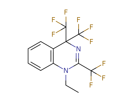 Molecular Structure of 106119-57-7 (Quinazoline, 1-ethyl-1,4-dihydro-2,4,4-tris(trifluoromethyl)-)