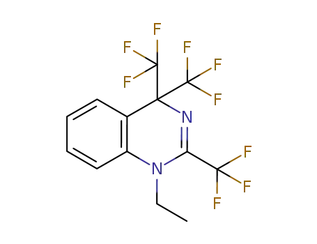 Molecular Structure of 106119-57-7 (Quinazoline, 1-ethyl-1,4-dihydro-2,4,4-tris(trifluoromethyl)-)