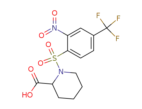 N-(2-nitro-4-trifluoromethylphenylsulphonyl)piperidine-2-carboxylic acid