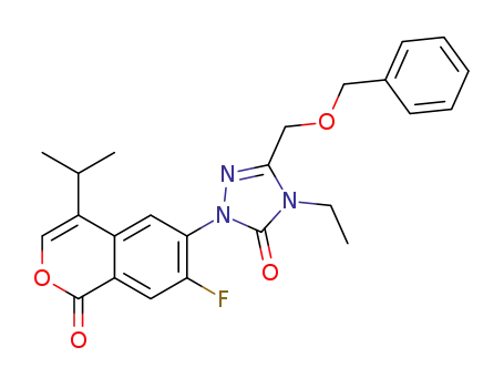 5-((benzyloxy)methyl)-4-ethyl-2-(7-fluoro-4-isopropyl-1-oxo-1H-isochromen-6-yl)-2,4-dihydro-3H-1,2,4-triazol-3-one