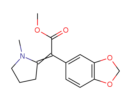 Benzo[1,3]dioxol-5-yl-[1-methyl-pyrrolidin-(2E)-ylidene]-acetic acid methyl ester