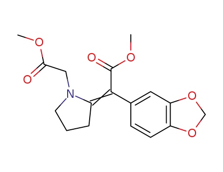 Benzo[1,3]dioxol-5-yl-[1-methoxycarbonylmethyl-pyrrolidin-(2E)-ylidene]-acetic acid methyl ester