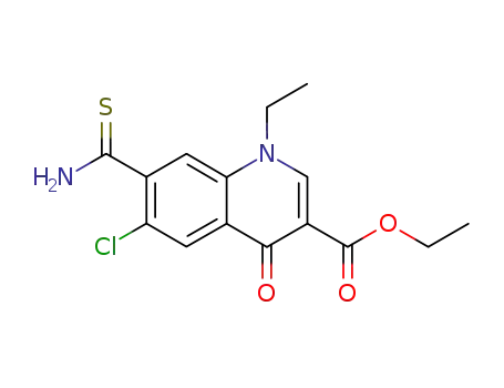 ethyl 7-(aminothioxomethyl)-6-chloro-1-ethyl-1,4-dihydro-4-oxoquinoline-3-carboxylate