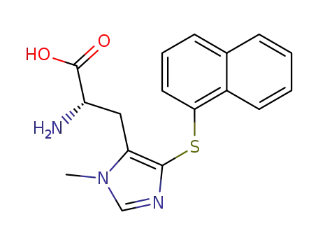 Molecular Structure of 141524-84-7 (L-Histidine, 3-methyl-5-(1-naphthalenylthio)-)
