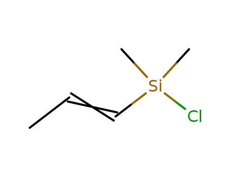 Molecular Structure of 64472-98-6 (Silane, chlorodimethyl-1-propenyl-)