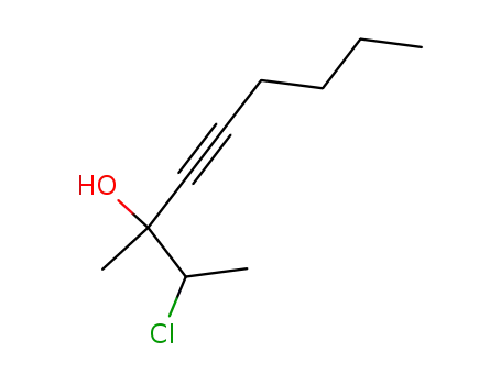 2-chloro 3-methyl 4-nonyne 3-ol