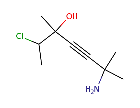 6-amino-2-chloro-3,6-dimethyl-4-heptyn 3-ol