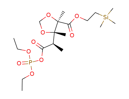 (4R,5S)-5-[(R)-2-(Diethoxy-phosphoryloxy)-1-methyl-2-oxo-ethyl]-4,5-dimethyl-[1,3]dioxolane-4-carboxylic acid 2-trimethylsilanyl-ethyl ester