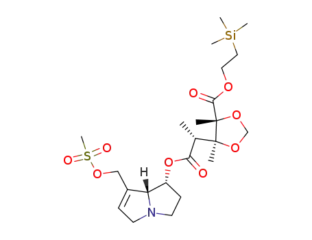 (4R,5S)-5-[(R)-1-((1R,7aR)-7-Methanesulfonyloxymethyl-2,3,5,7a-tetrahydro-1H-pyrrolizin-1-yloxycarbonyl)-ethyl]-4,5-dimethyl-[1,3]dioxolane-4-carboxylic acid 2-trimethylsilanyl-ethyl ester