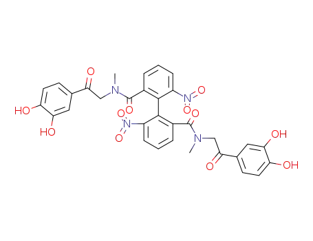 R,S-2,2'-dinitrobiphenyl-6,6'-dicarbonsaeure-di-N,N'-1-(3,4-dihydroxyphenyl)-1-oxo-2-methylamido-ethan