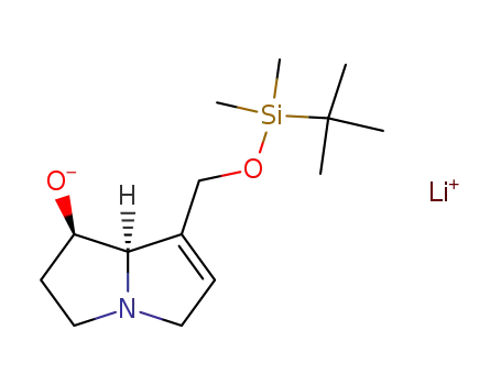 Lithium; (1R,7aR)-7-(tert-butyl-dimethyl-silanyloxymethyl)-2,3,5,7a-tetrahydro-1H-pyrrolizin-1-olate