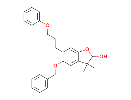 5-(benzyloxy)-2,3-dihydro-3,3-dimethyl-2-hydroxy-6-(3-phenoxypropyl)benzofuran