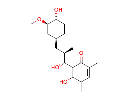 5-Hydroxy-6-[(1R,2R)-1-hydroxy-3-((1S,3R,4R)-4-hydroxy-3-methoxy-cyclohexyl)-2-methyl-propyl]-2,4-dimethyl-cyclohex-2-enone