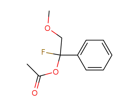 Molecular Structure of 143191-50-8 (Benzenemethanol, a-fluoro-a-(methoxymethyl)-, acetate)