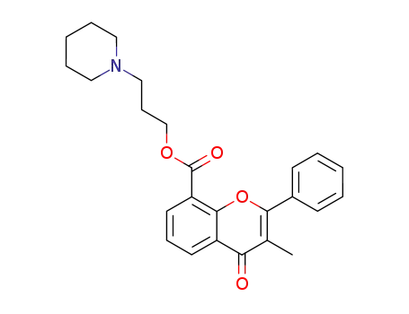 3-(1-piperidinyl)propyl 2-phenyl-3-methyl-4-oxo-4H-1-benzopyran-8-carboxylate