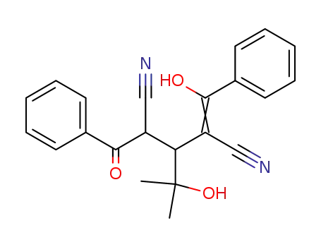 2-Benzoyl-3-(1-hydroxy-1-methyl-ethyl)-4-[1-hydroxy-1-phenyl-meth-(Z)-ylidene]-pentanedinitrile