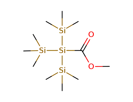 Molecular Structure of 92886-77-6 (2-Trisilanecarboxylic acid, 1,1,1,3,3,3-hexamethyl-2-(trimethylsilyl)-,
methyl ester)