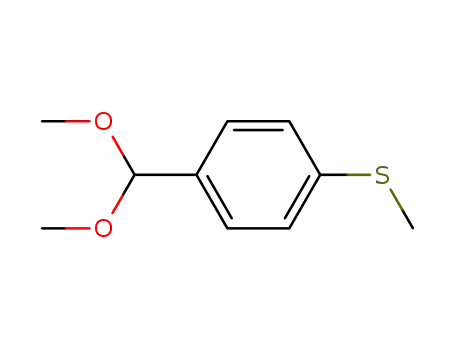 Molecular Structure of 100515-17-1 (Benzene, 1-(dimethoxymethyl)-4-(methylthio)-)