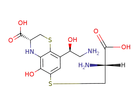 (R)-6-((R)-2-Amino-2-carboxy-ethylsulfanyl)-8-((R)-2-amino-1-hydroxy-ethyl)-5-hydroxy-3,4-dihydro-2H-benzo[1,4]thiazine-3-carboxylic acid