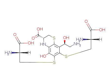(R)-6,7-Bis-((R)-2-amino-2-carboxy-ethylsulfanyl)-8-((R)-2-amino-1-hydroxy-ethyl)-5-hydroxy-3,4-dihydro-2H-benzo[1,4]thiazine-3-carboxylic acid