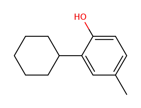 Molecular Structure of 1596-09-4 (2-cyclohexyl-p-cresol)