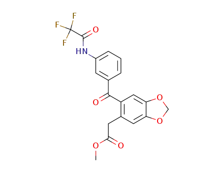 {6-[3-(2,2,2-Trifluoro-acetylamino)-benzoyl]-benzo[1,3]dioxol-5-yl}-acetic acid methyl ester