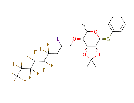 (3aR,4S,6S,7S,7aR)-2,2,6-Trimethyl-4-phenylsulfanyl-7-(4,4,5,5,6,6,7,7,8,8,9,9,9-tridecafluoro-2-iodo-nonyloxy)-tetrahydro-[1,3]dioxolo[4,5-c]pyran