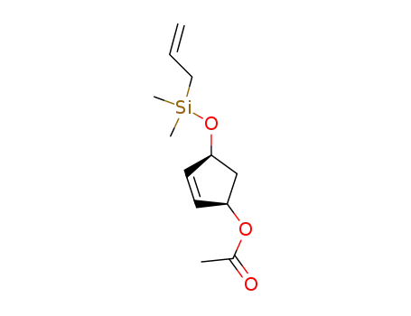 (1R,4S)-acetic acid 4-(allyldimethylsilanyloxy)cyclopent-2-enyl ester