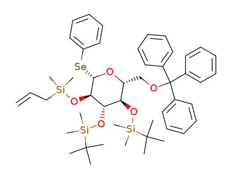 phenyl 2-O-(allyl(dimethyl)silyl)-3,4-bis-O-(tert-butyl(dimethyl)silyl)-6-O-(triphenylmethyl)-1-seleno-β-D-glucopyranoside