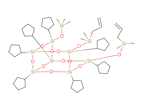 3,7-bis-(allyl-dimethyl-silanyloxy)-1,3,5,7,9,11,14-heptacyclopentyl-14-trimethylsilanyloxy-2,4,6,8,10,12,13,15,16-nonaoxa-1,3,5,7,9,11,14-heptasila-tricyclo[7.3.3.15,11]hexadecane