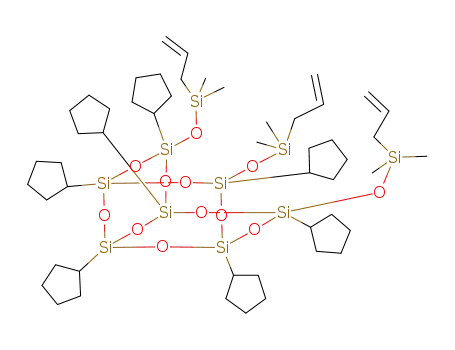3,7,14-tris-(allyl-dimethyl-silanyloxy)-1,3,5,7,9,11,14-heptacyclopentyl-2,4,6,8,10,12,13,15,16-nonaoxa-1,3,5,7,9,11,14-heptasila-tricyclo[7.3.3.15,11]hexadecane