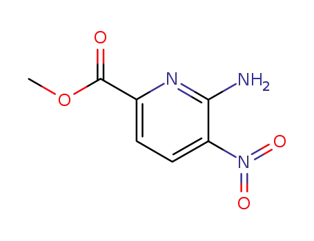 Molecular Structure of 538372-32-6 (2-Pyridinecarboxylicacid,6-amino-5-nitro-,methylester(9CI))