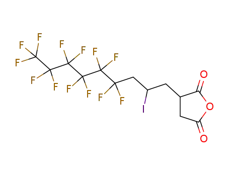 Molecular Structure of 674786-54-0 (2,5-Furandione,
dihydro-3-(4,4,5,5,6,6,7,7,8,8,9,9,9-tridecafluoro-2-iodononyl)-)