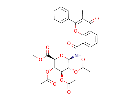 (2S,3S,4S,5R,6R)-3,4,5-Triacetoxy-6-[(3-methyl-4-oxo-2-phenyl-4H-chromene-8-carbonyl)-amino]-tetrahydro-pyran-2-carboxylic acid methyl ester