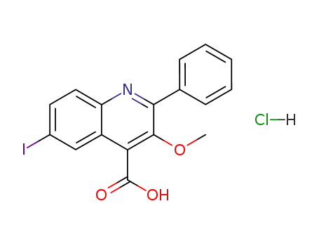 6-iodo-3-methoxy-2-phenylquinoline-4-carboxylic acid hydrochloride
