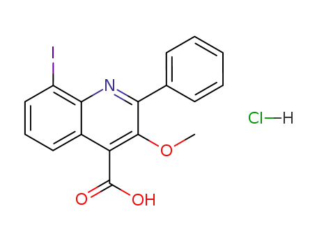 8-iodo-3-methoxy-2-phenylquinoline-4-carboxylic acid hydrochloride