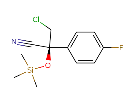 3-chloro-2-(4-fluorophenyl)-2-(trimethylsilanyloxy)propionitrile
