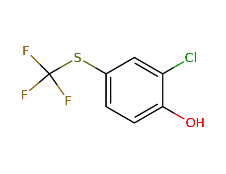 Molecular Structure of 70783-74-3 (Phenol, 2-chloro-4-[(trifluoromethyl)thio]-)