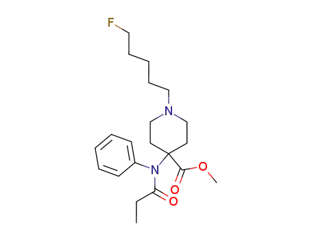 methyl 4-[N-(1-oxopropyl)-N-phenylamino]-1-(5-fluoropentyl)-4-piperidinecarboxylate