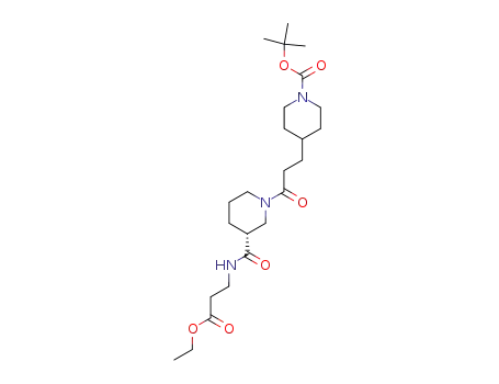 N-[(R)-1-{3-(1-tert-butoxycarbonyl-4-piperidyl)-propionyl}-3-piperidylcarbonyl]-β-alanine ethyl ester